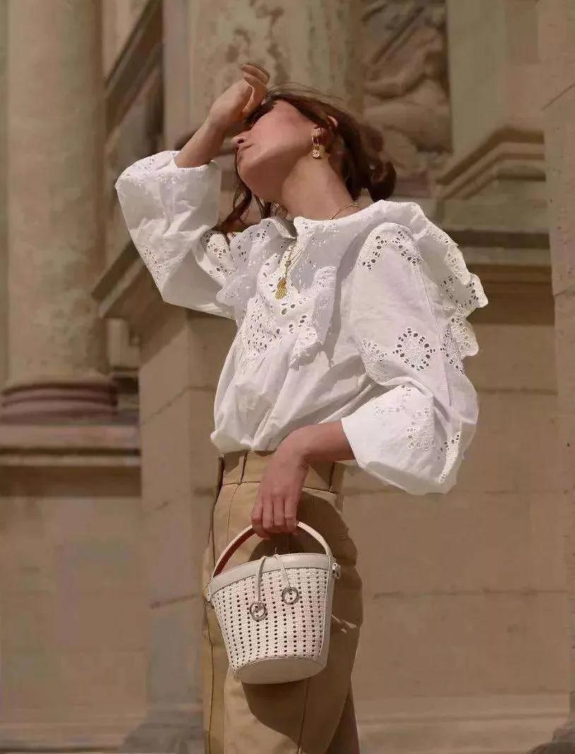 法式衬衫的各种穿搭风,法式轻奢衬衫高级感小众上衣