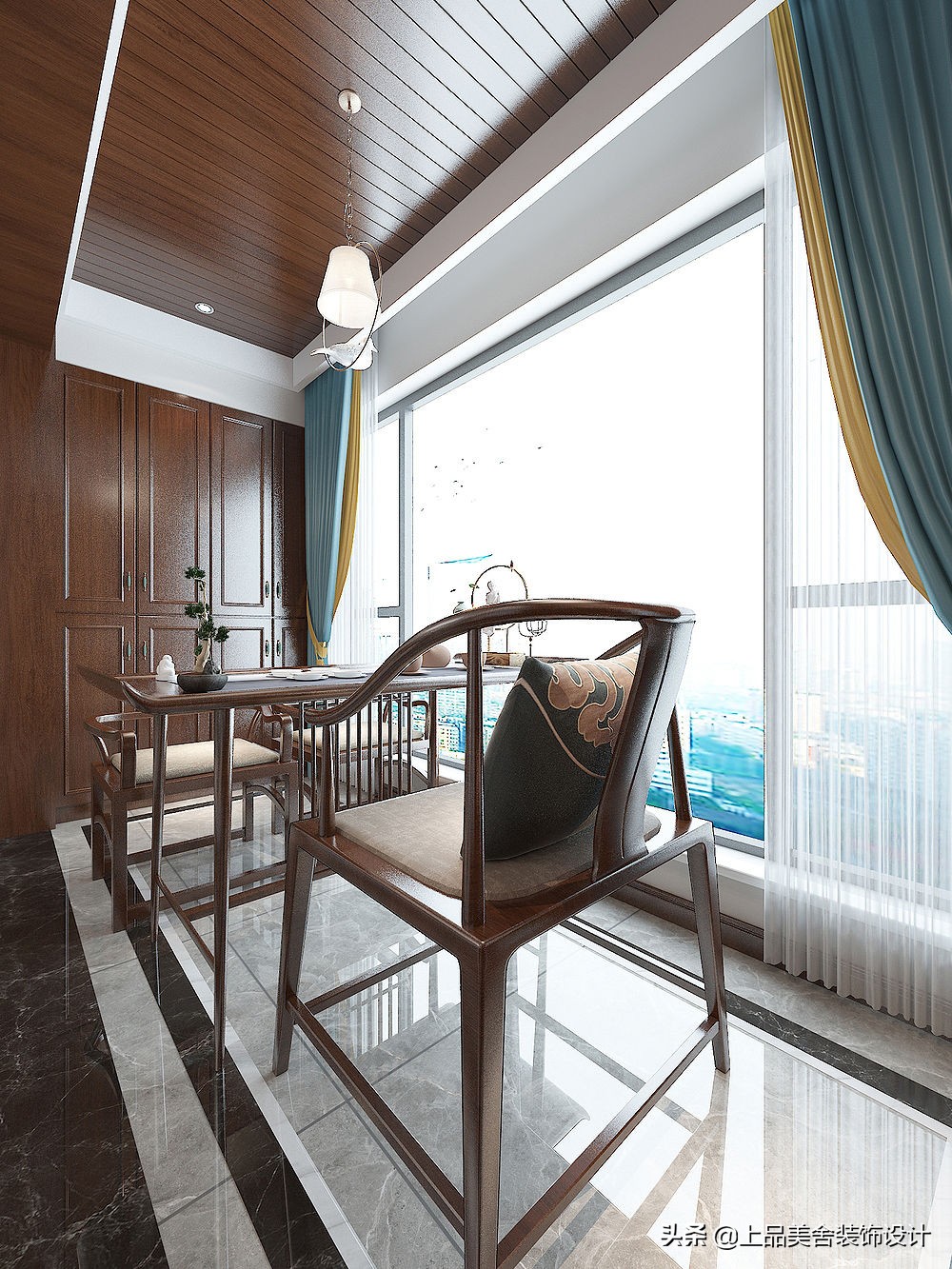 180平米中式原木风格,中式原木风格小户型100平