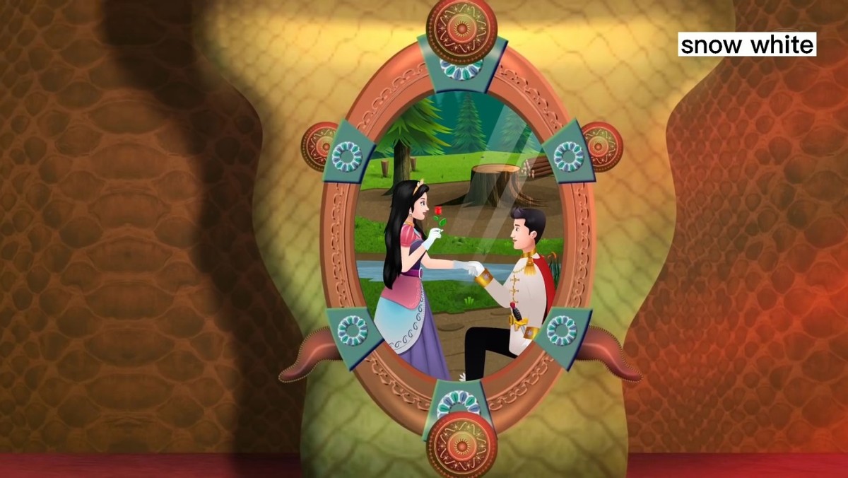 白雪公主中英绘本,格林童话故事绘本白雪公主