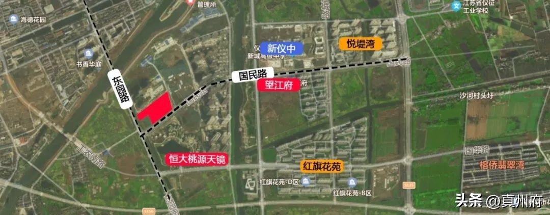 仪征恒大地块图,恒大摘牌地块公示