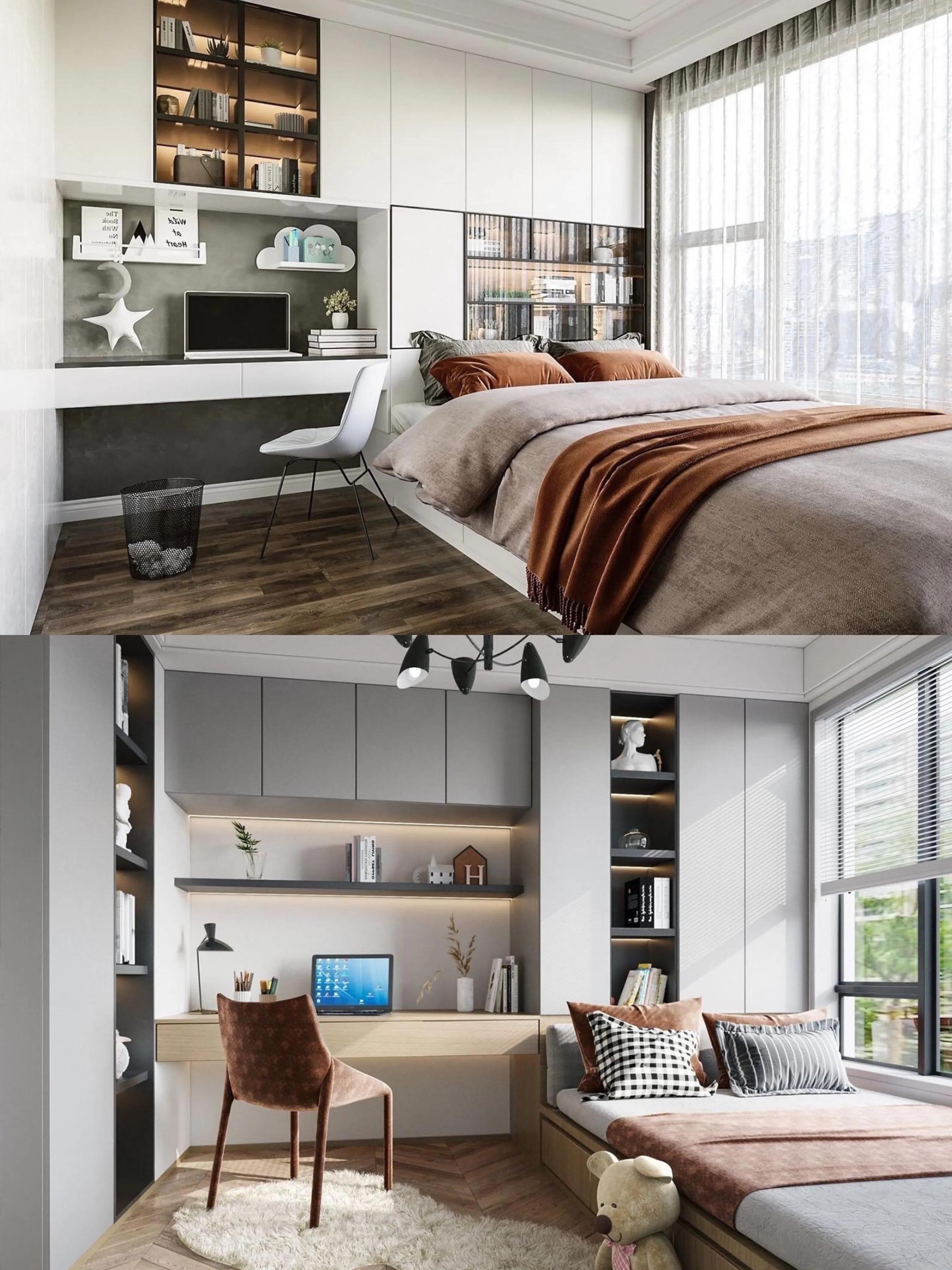 榻榻米书柜一体化设计,小房间怎样布置书柜榻榻米