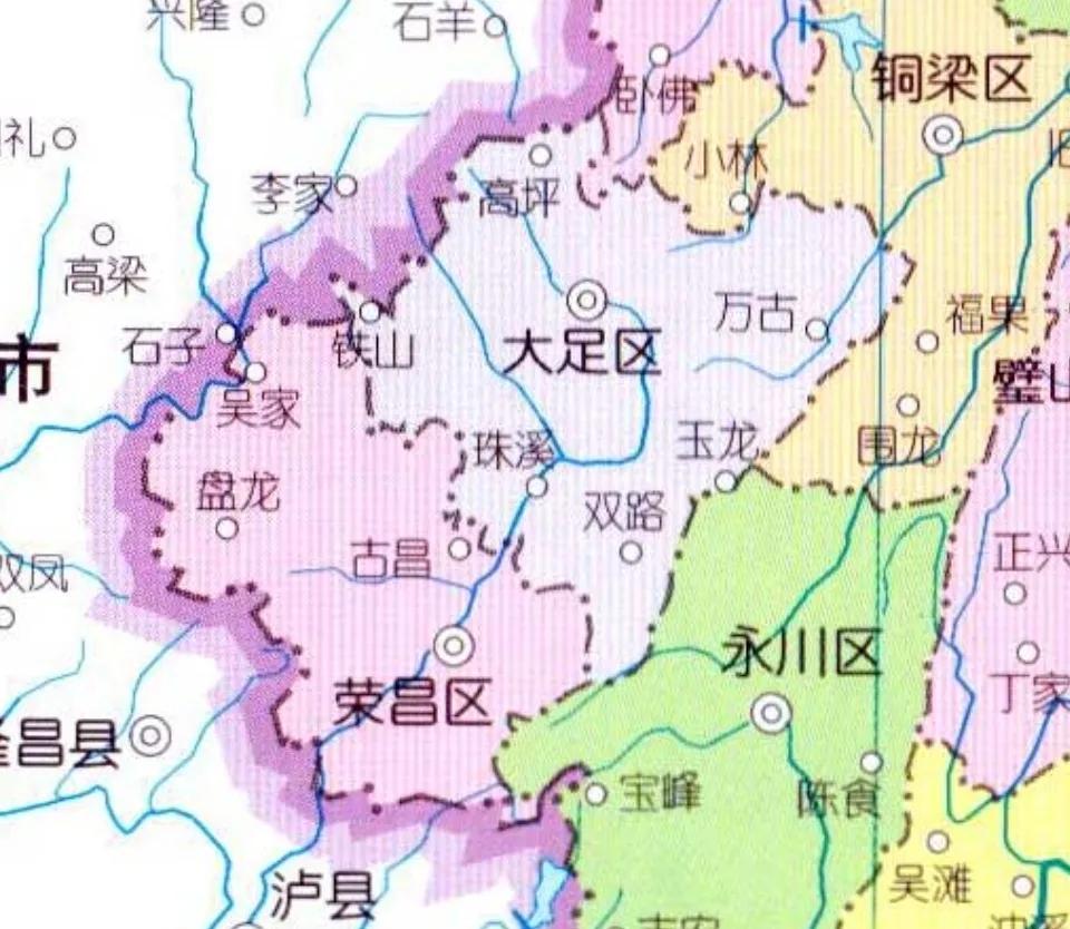荣昌名胜古迹地图,荣昌景点攻略旅游线路图