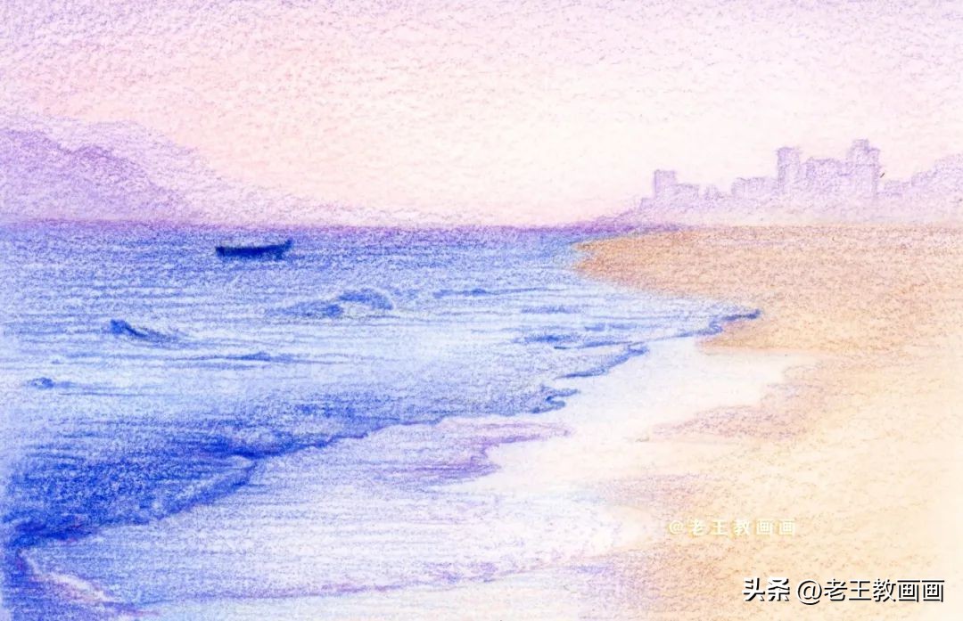 关于夏天的海滩的主题画,夏日海滩风景画
