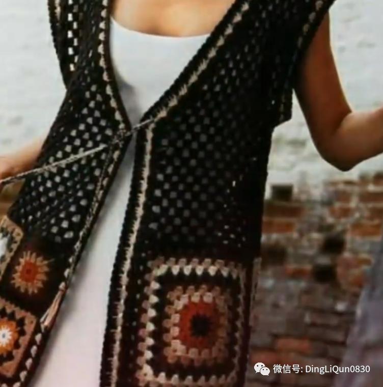 针织开衫作品,带帽针织衫开衫外套彩线