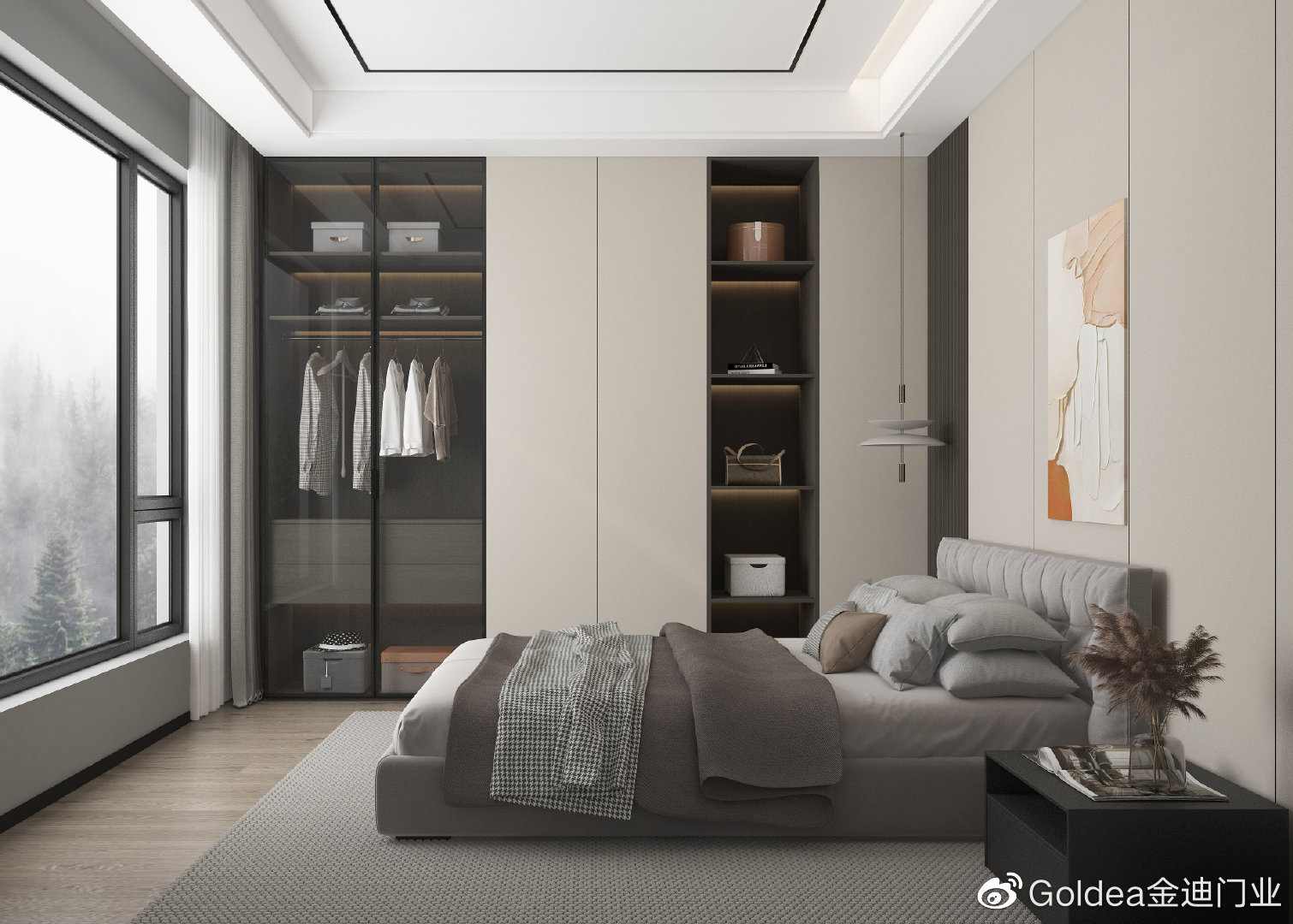 金迪门业轻奢图片,金迪现代简约门