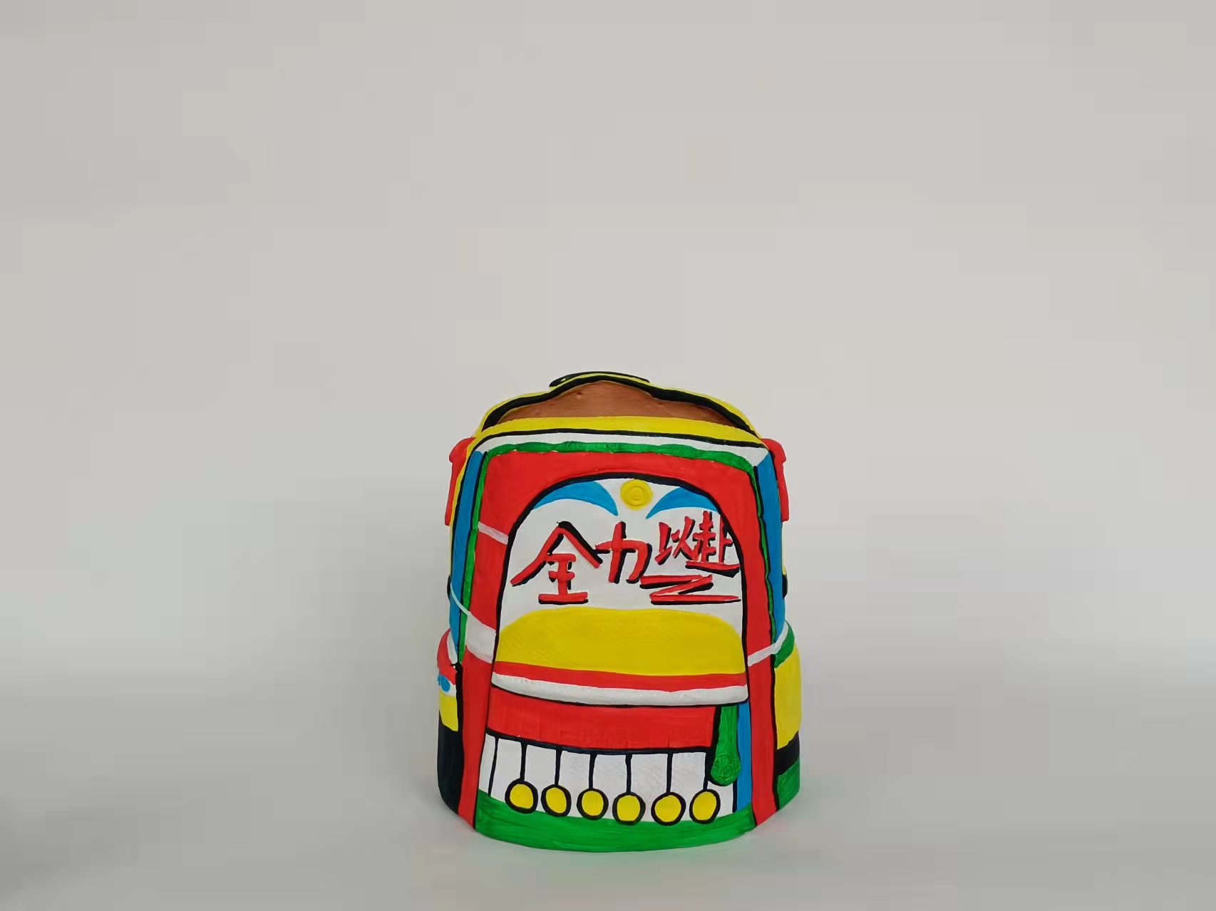 泥塑作品欣赏清代,手塑泥笔筒