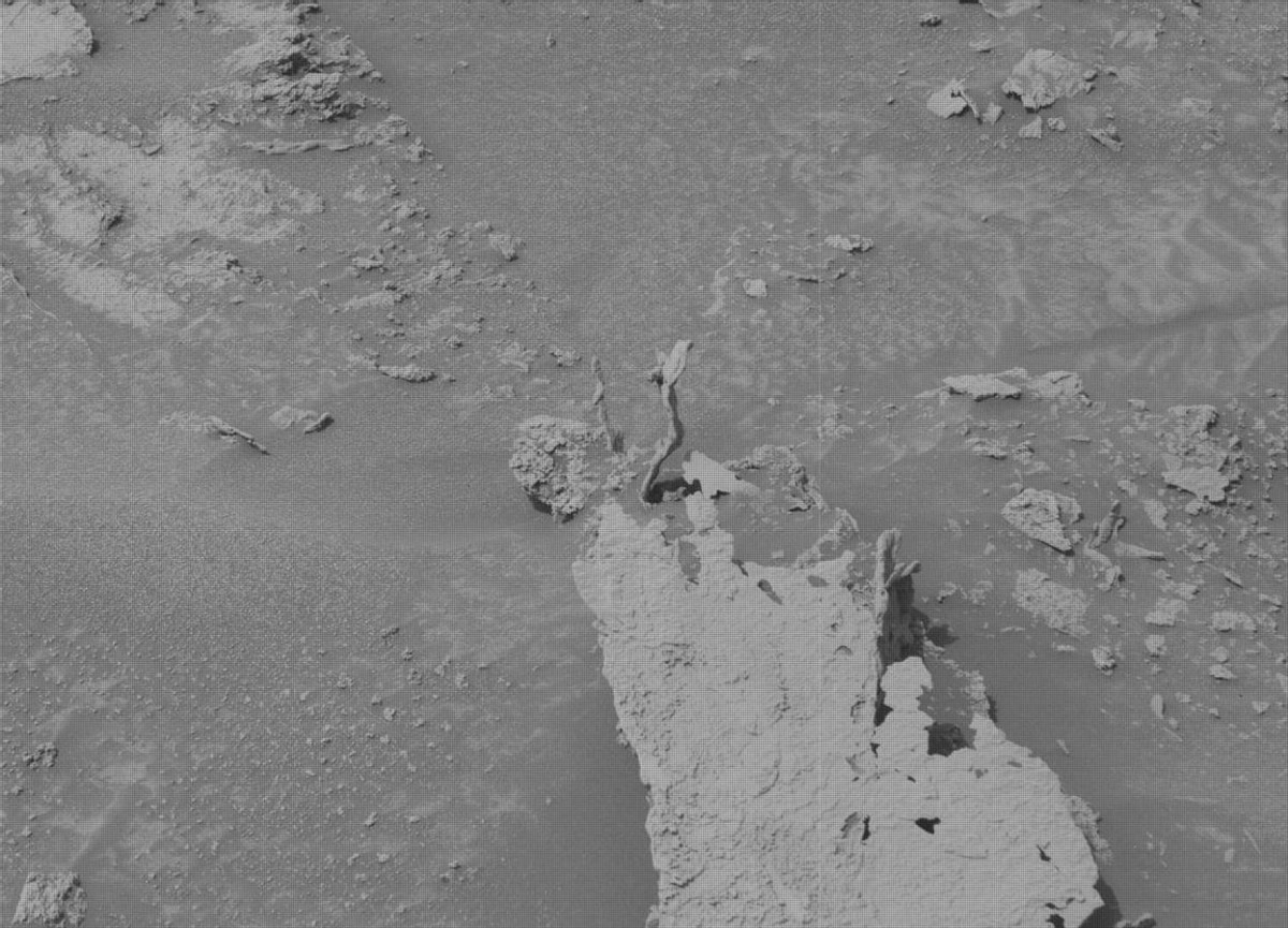 火星上有蛇好奇号传回诡异照片,好奇号火星不明飞行物