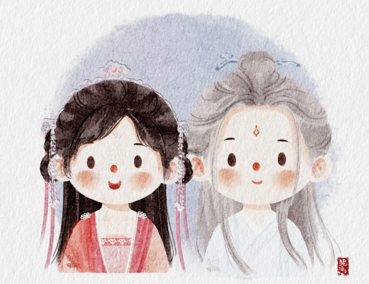 影视剧中的插画,影视剧里的人物插画