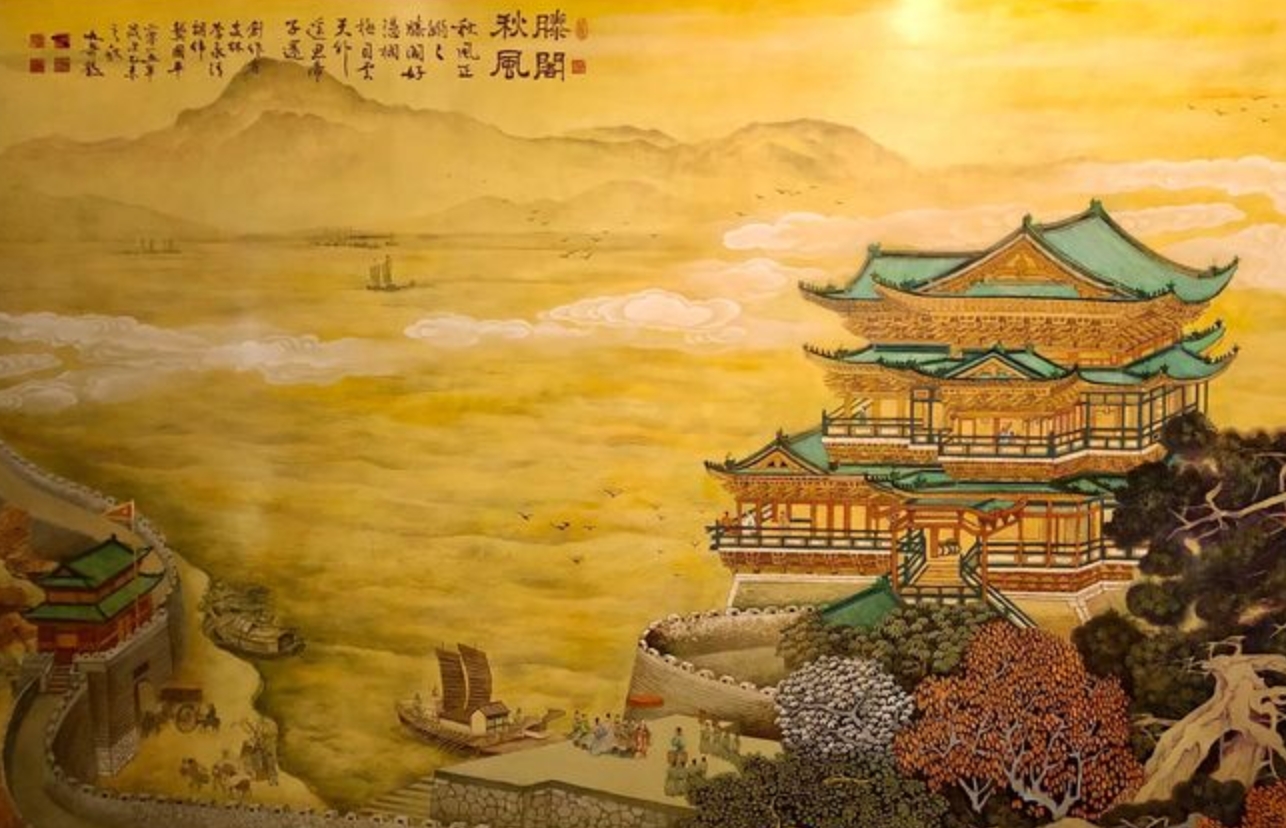 王勃写的滕王阁序的真实画面,王勃写滕王阁序历史