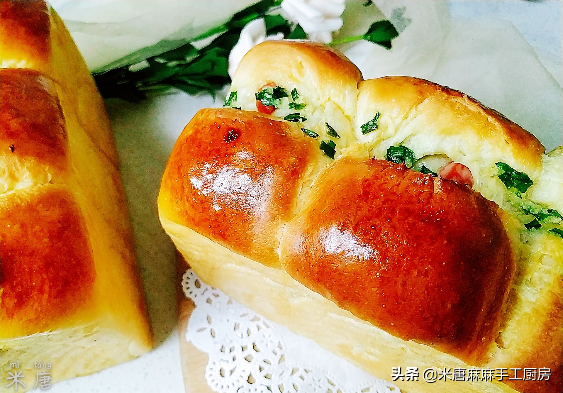 轻松get简单又好吃的蒜香吐司,米唐吐司面团