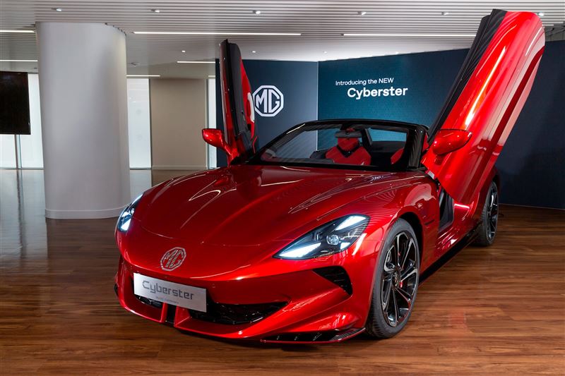 mg名爵cyberster敞篷跑车,mg双座敞篷跑车实车首曝