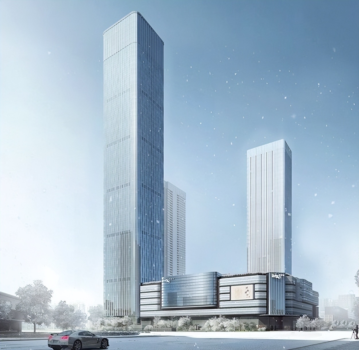 华润建的双子塔,华润中原超级总部基地超高层