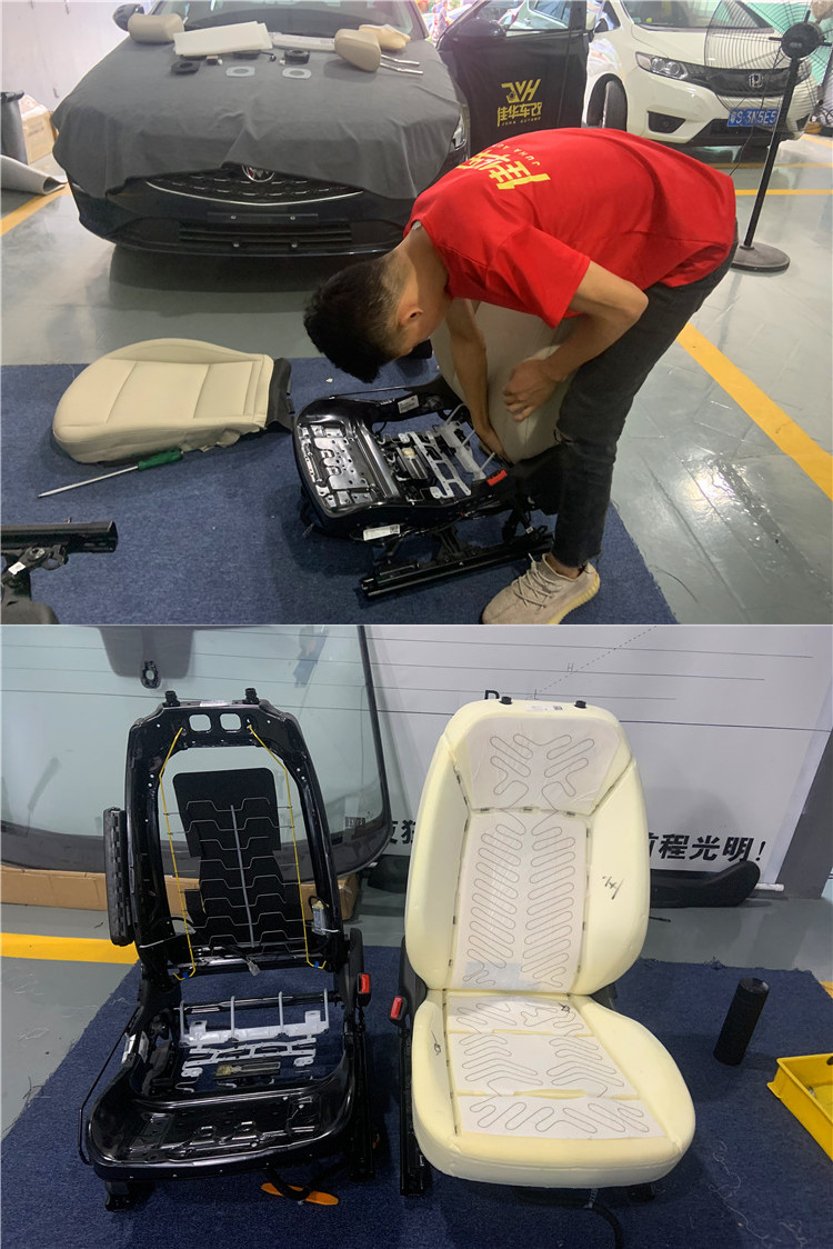 别克君威座椅改超纤皮,别克君威改通风座椅