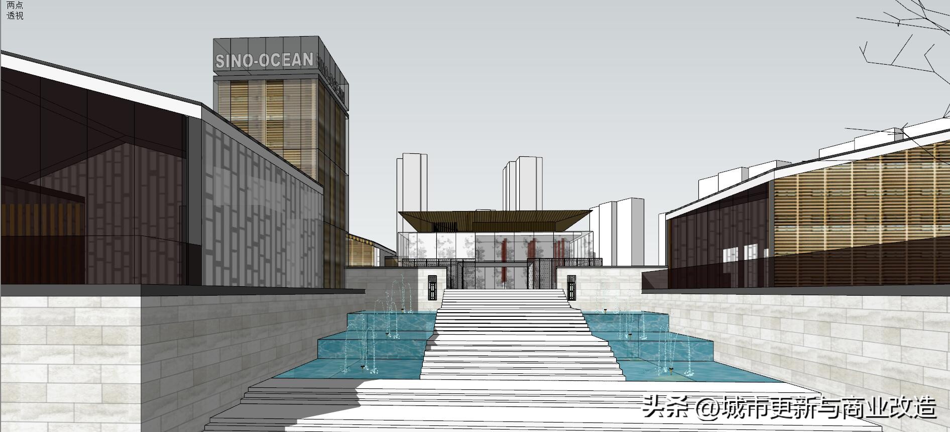 远洋·天津宜兴埠项目4A地块商业老街邻里中心设计方案SU模型图集