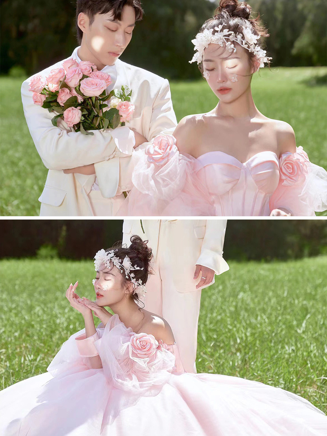 是心动呀公主粉婚纱照也太好看了吧！