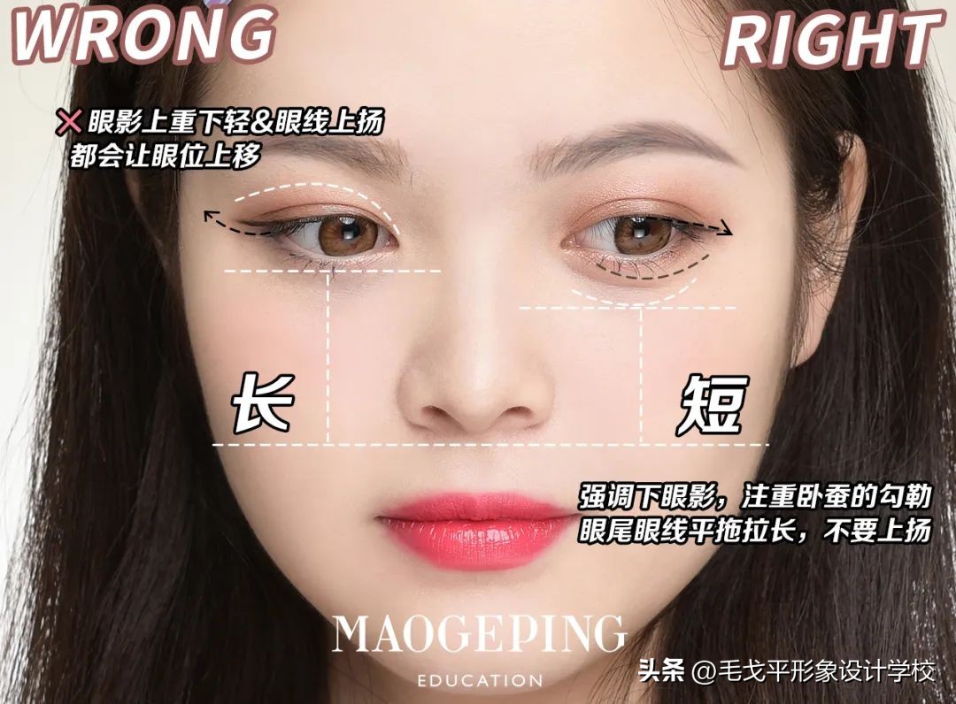 化妆教程日常妆方圆脸中式,新手学化妆手把手基础教程