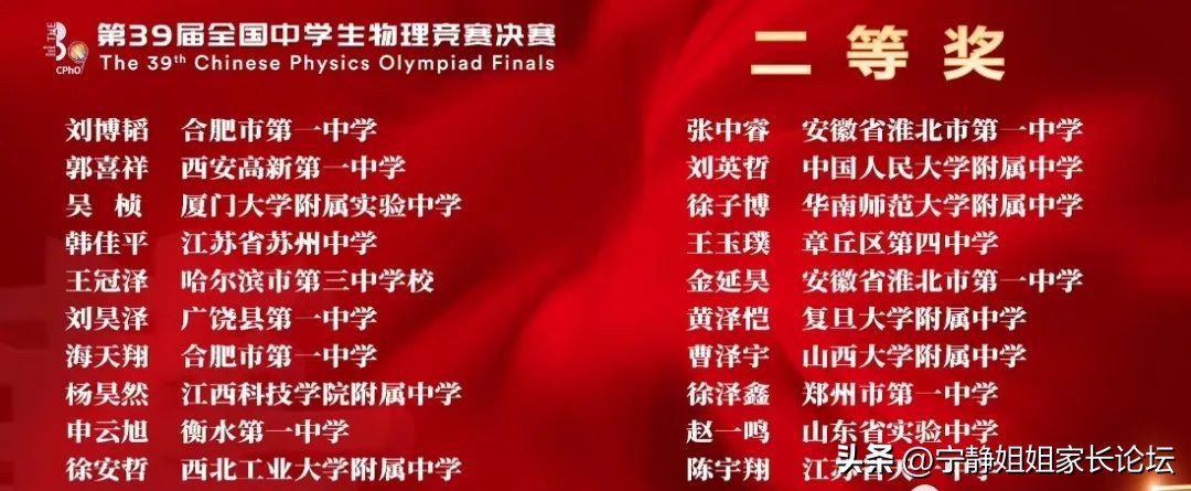 江苏省第39届物理竞赛名单,第39届全国中学生物理竞赛