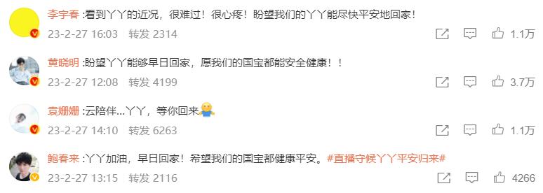 多位明星为国宝丫丫发声！黄晓明惹争议，身为熊猫大使出面太晚