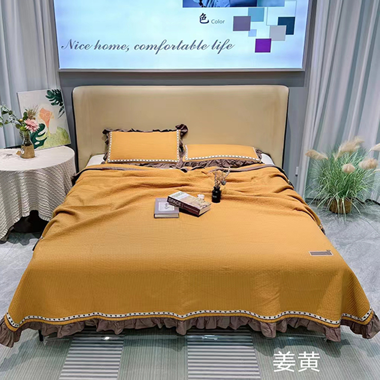 绗缝毯三件套,绗缝毯2.5米全棉