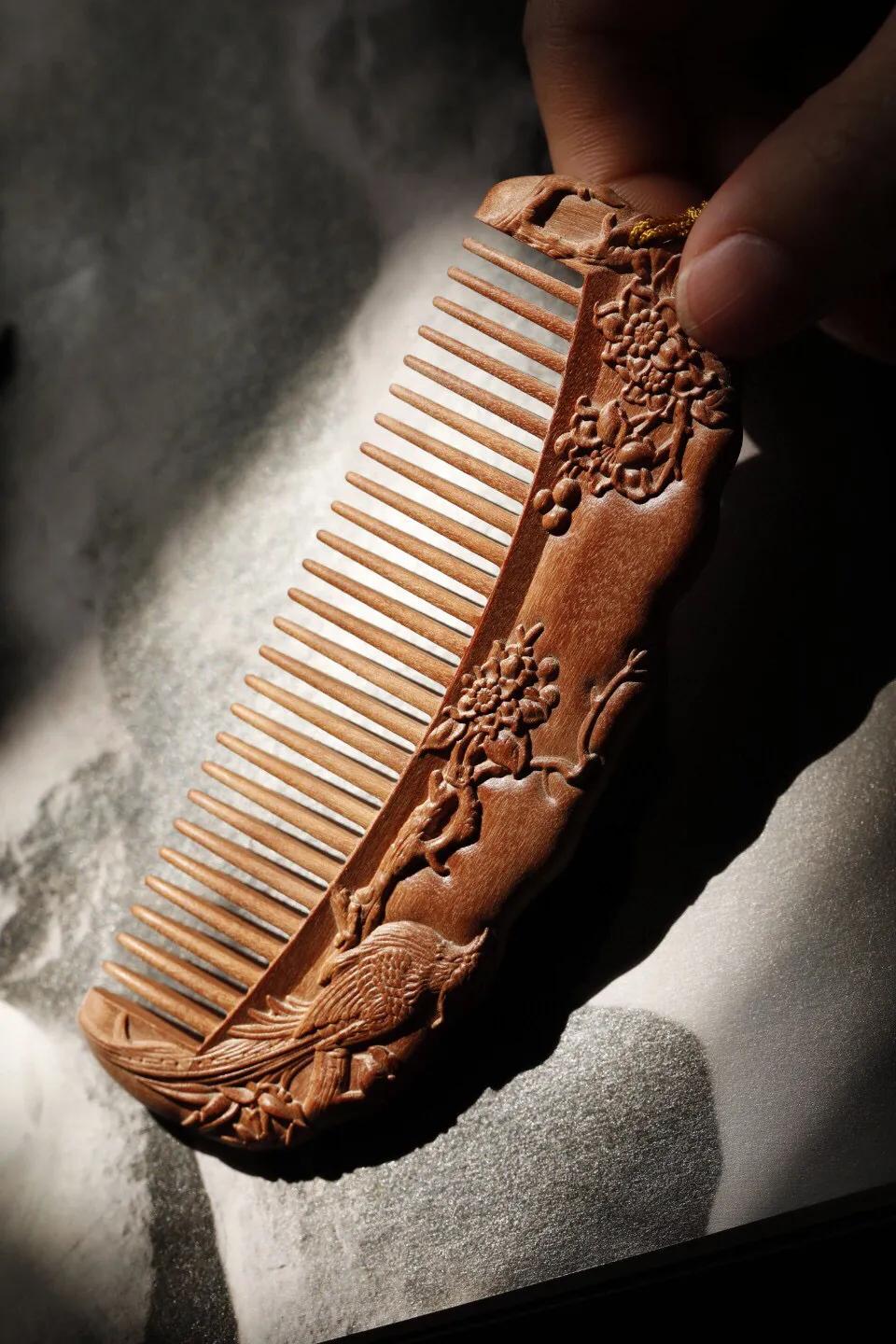檀木养发梳子推荐,檀木养发梳
