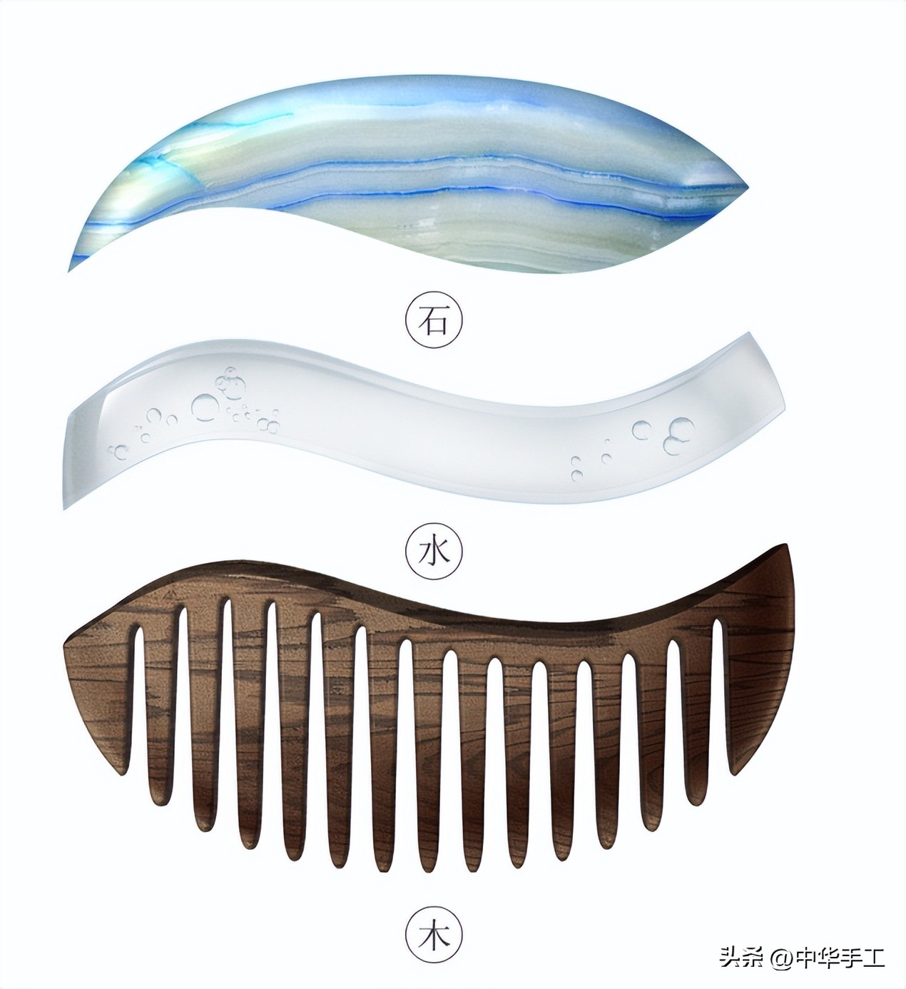 木梳简单设计图,手工木梳设计