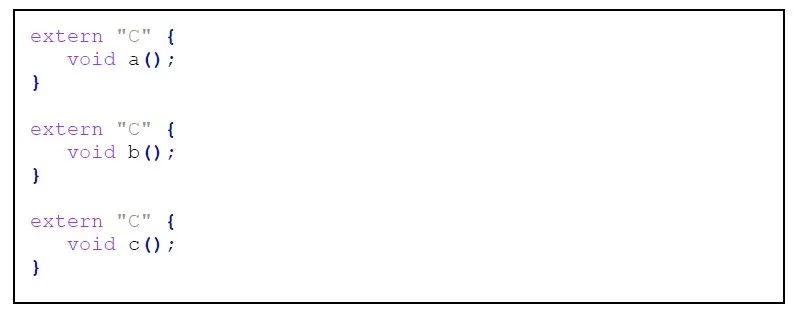 externc,c语言的extern