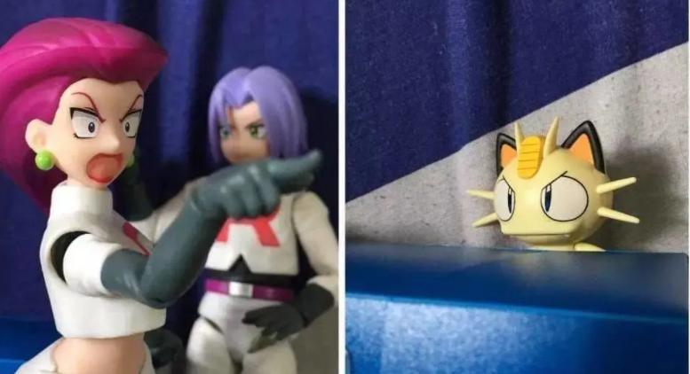 魔改“女子指猫”表情包，手办模拟太搞笑，还有反客为主的操作？