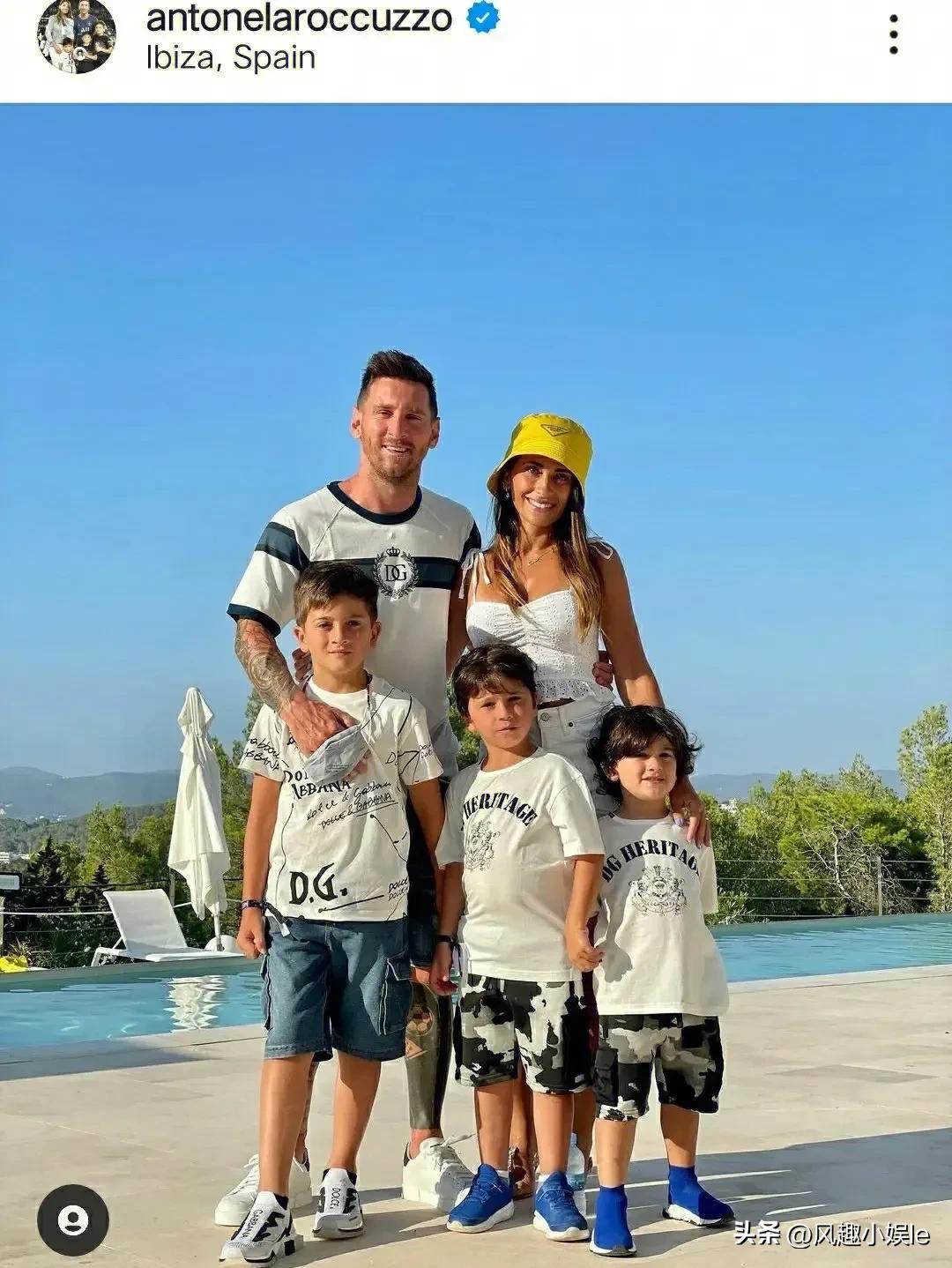 梅西年轻正面纹身图像,安东内拉和梅西的皇冠纹身