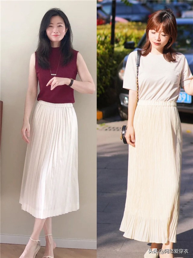 30多岁女人穿百褶裙是怎么想的,百褶裙为什么这么迷人