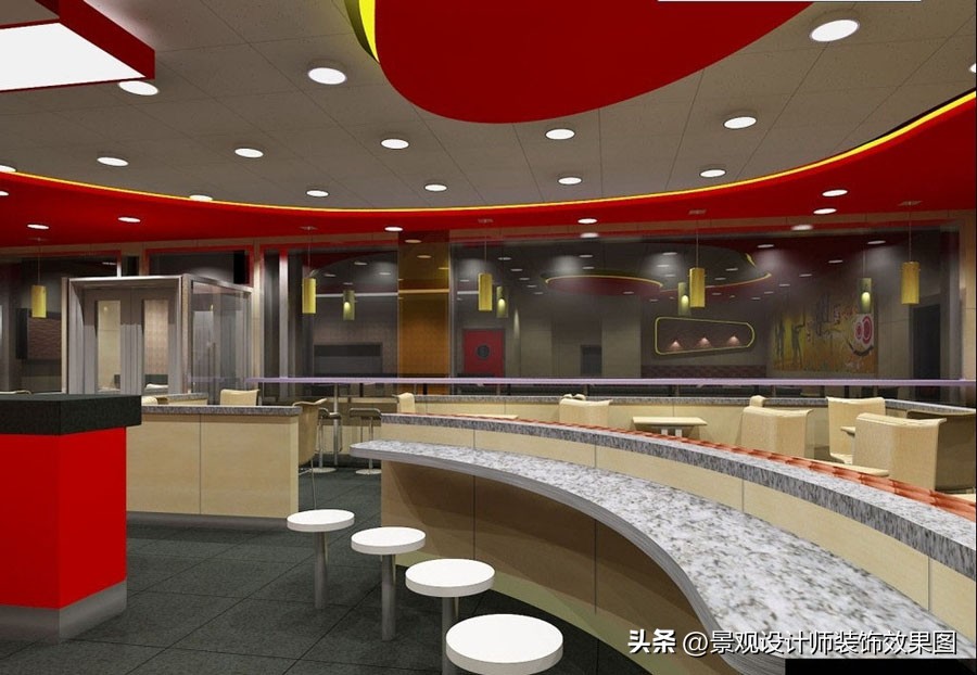 快餐厅设计图纸,快餐厅设计案例效果图