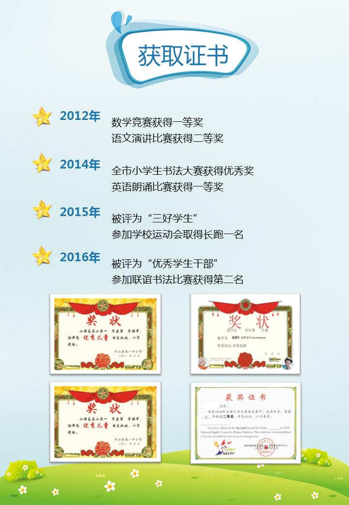 ppt自我介绍模板学生小升初,小升初自我介绍ppt