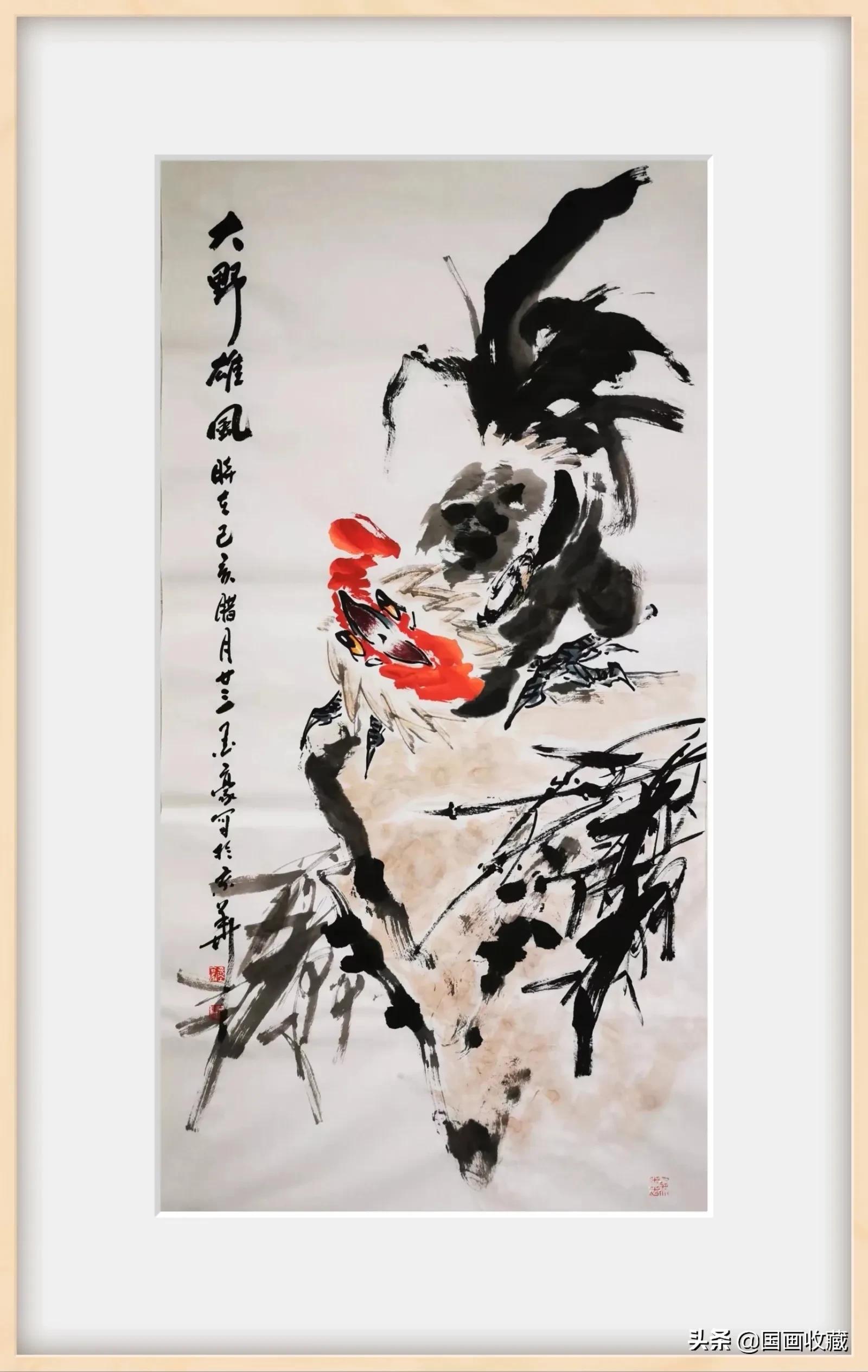 墨豪画鸡高清大图,墨豪画鸡创意作品