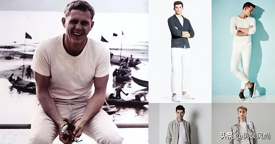 男士黑色t恤搭配什么颜色牛仔裤,男士白色t恤配什么颜色牛仔裤