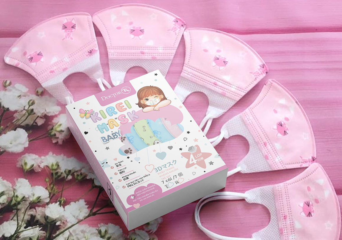 kf94儿童口罩3d立体卡通图案,儿童3d立体kn95可爱卡通口罩