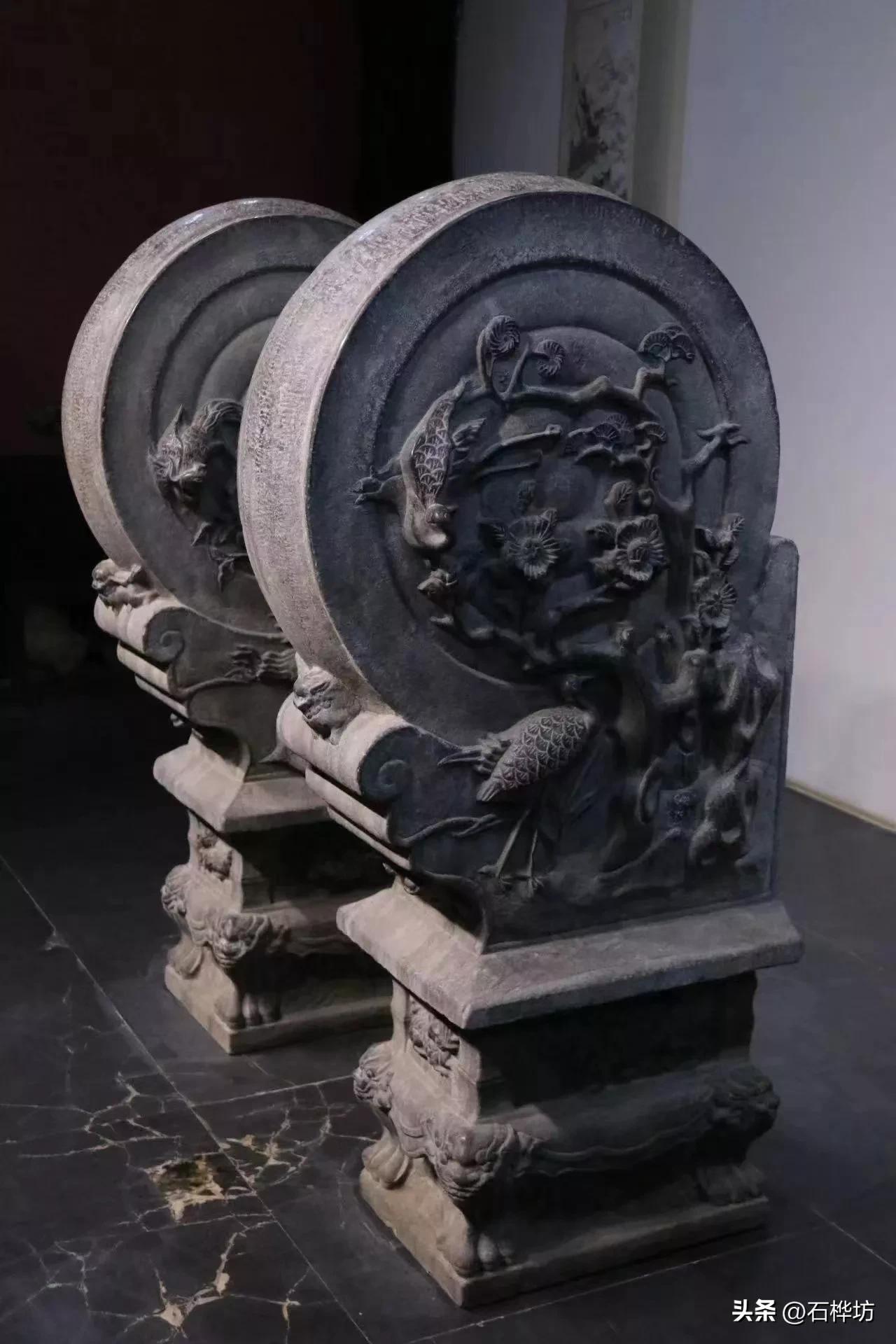 石雕青石门墩抱鼓石庭院园林摆件,淄博青石门墩抱鼓石庭院门口摆件