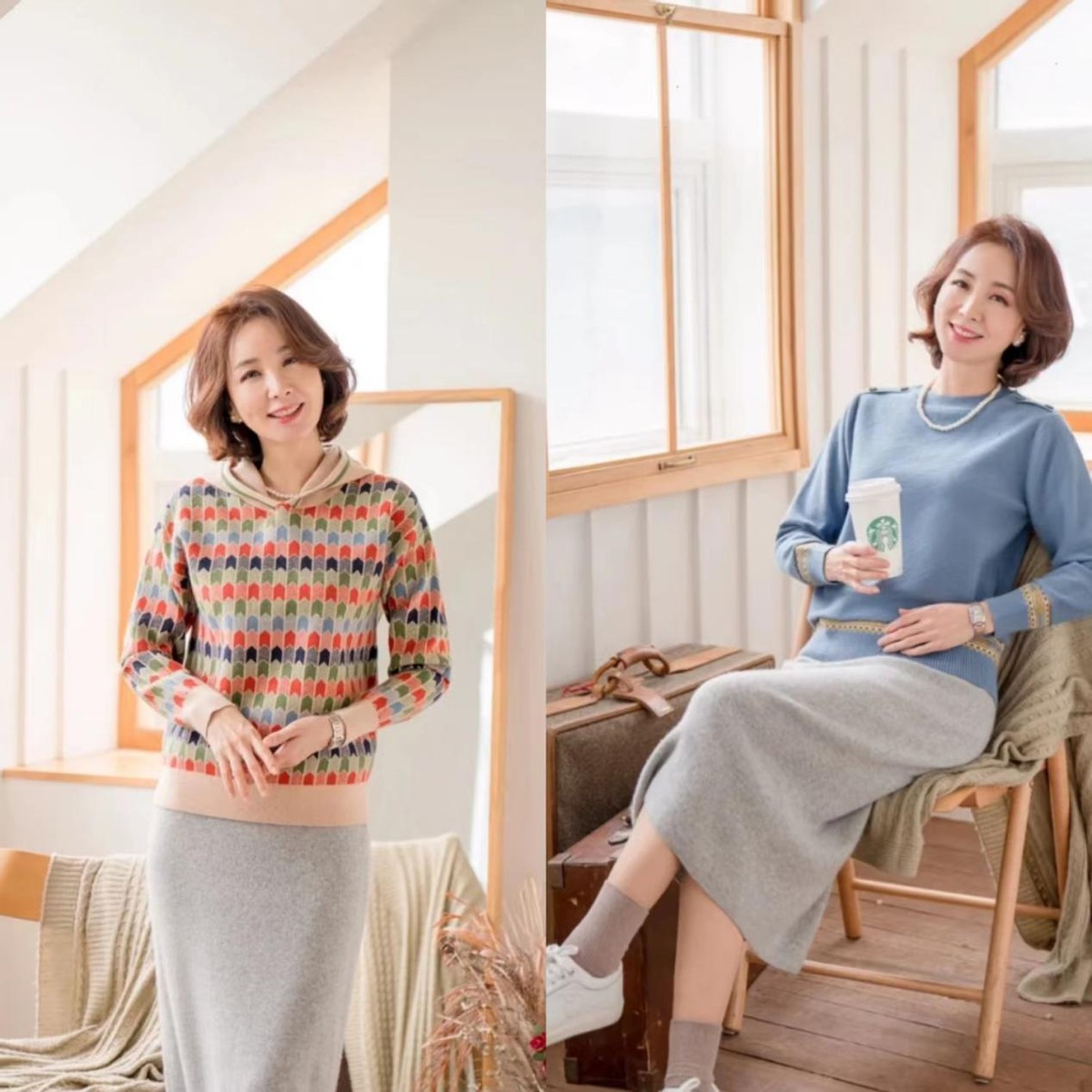 时尚穿搭浅粉长裙优雅美丽,知性优雅女性穿搭长裙