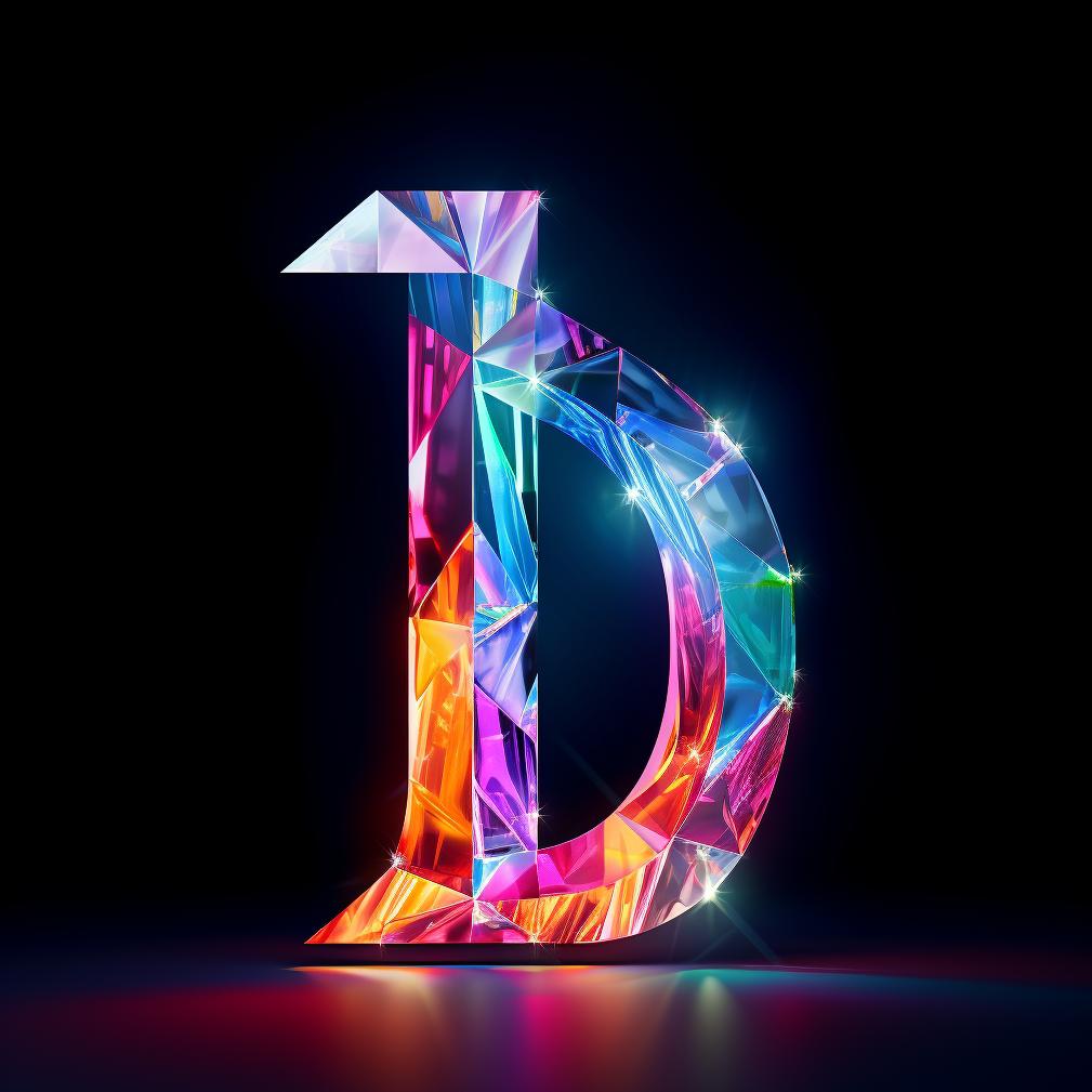 d字母设计,水晶字母设计