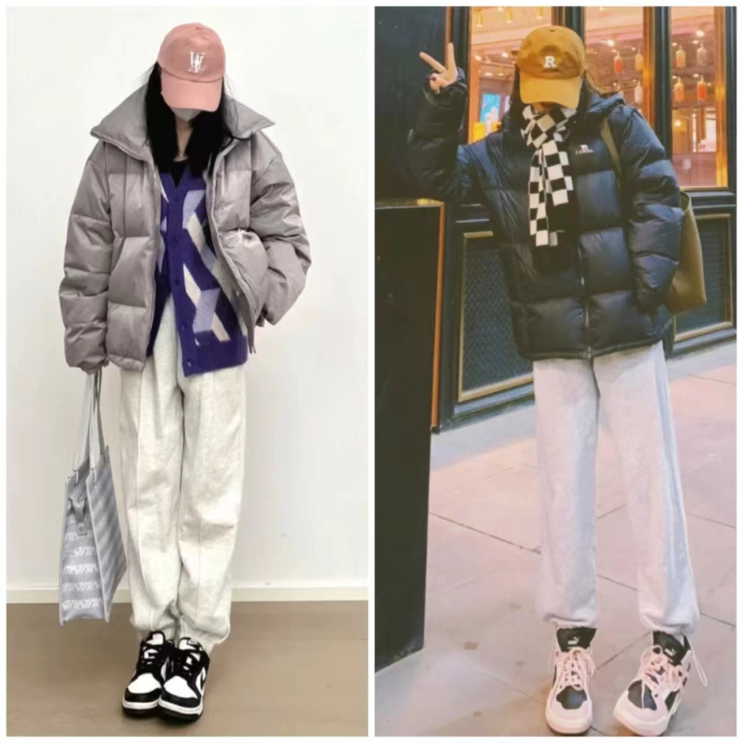 羽绒服搭配什么裤子女孩,女羽绒服和裤子配什么鞋子好看