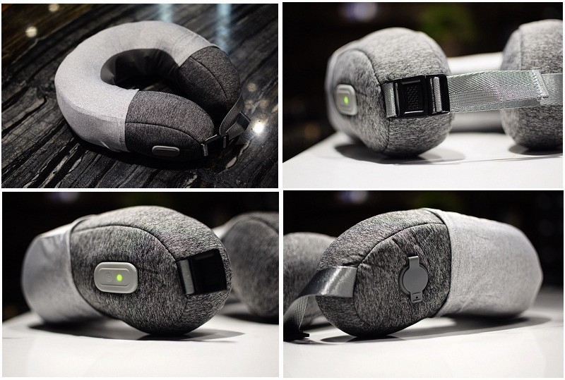 自动充气恒温热敷德国蓝宝颈椎按摩枕