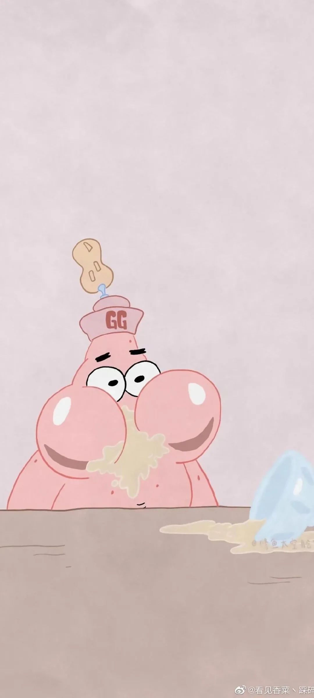 海绵宝宝高清可爱三连图壁纸带字,派大星海绵宝宝表情包动图可爱