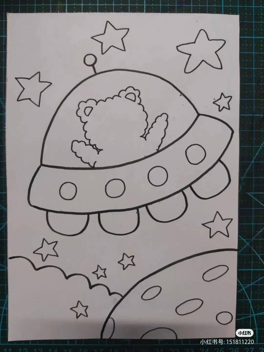 关于中国航天科技创新的绘画,描绘中国航天未来发展绘画