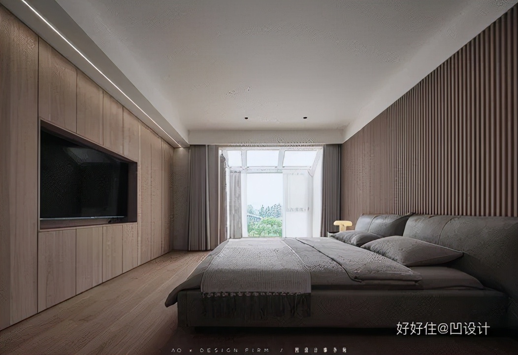 石材地板搭配原木家具,原木石材结构装修效果图