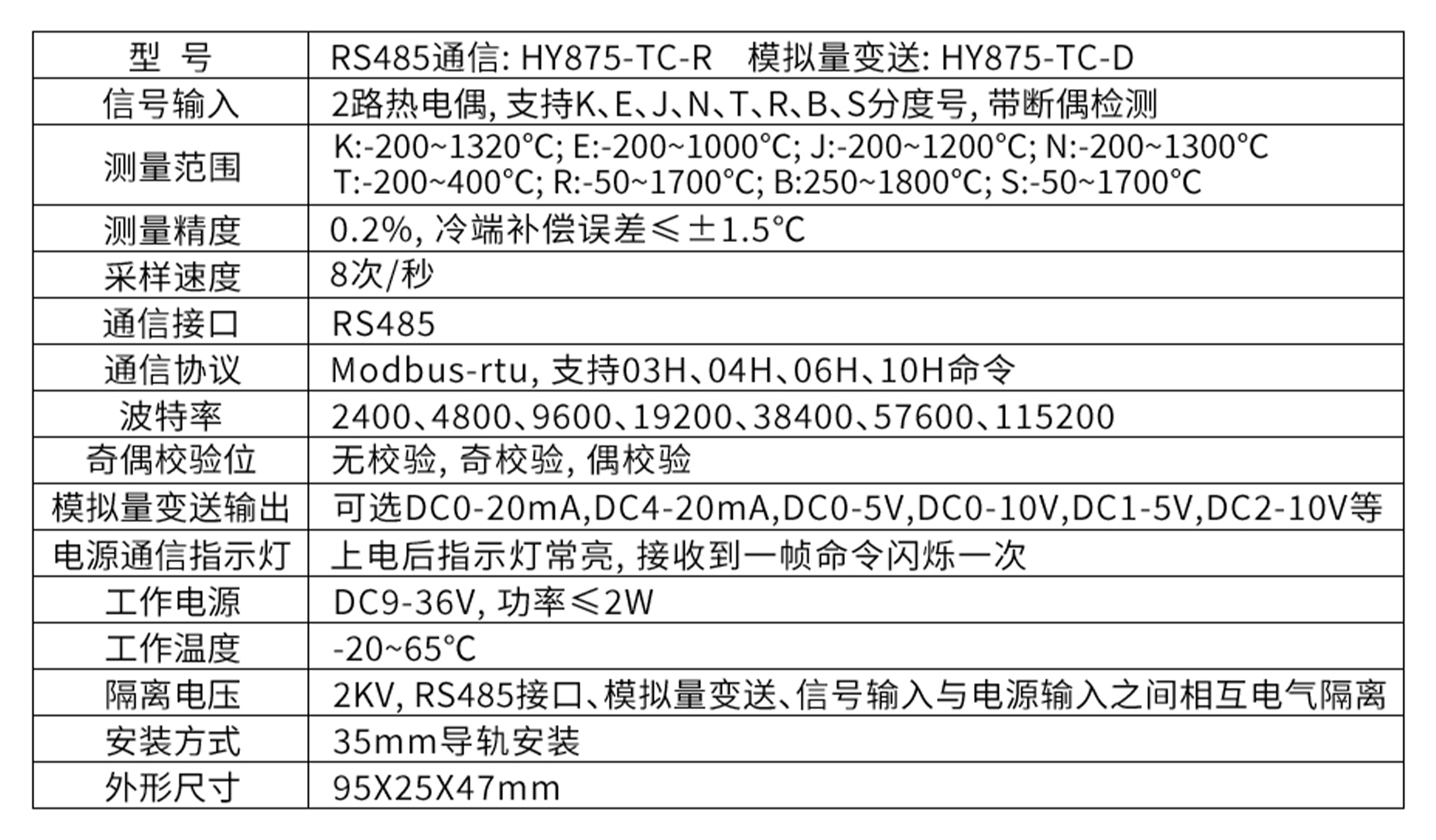 温度变送器（信号小黑壳系列）