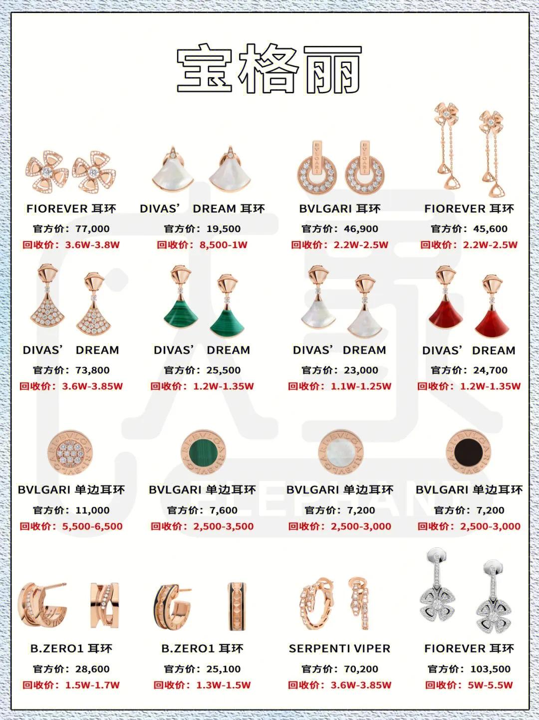 奢侈品珠宝前50排行,十大必买经典款耳饰奢侈品