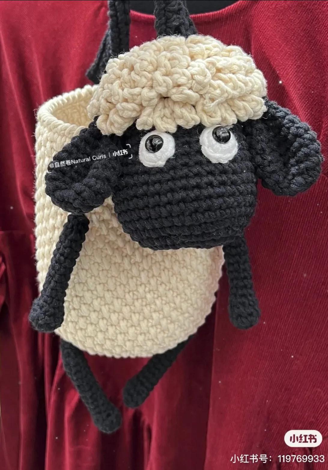 可爱森系水杯袋钩织教程