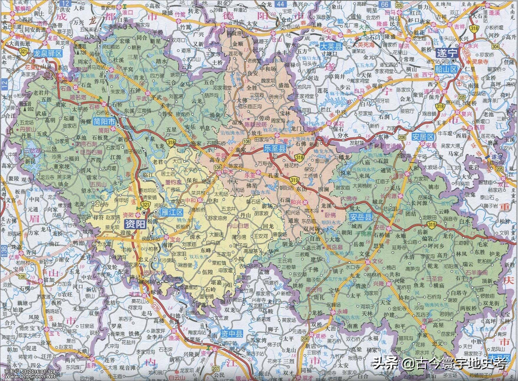 四川省各区县市地图,四川省各市县的详细地图