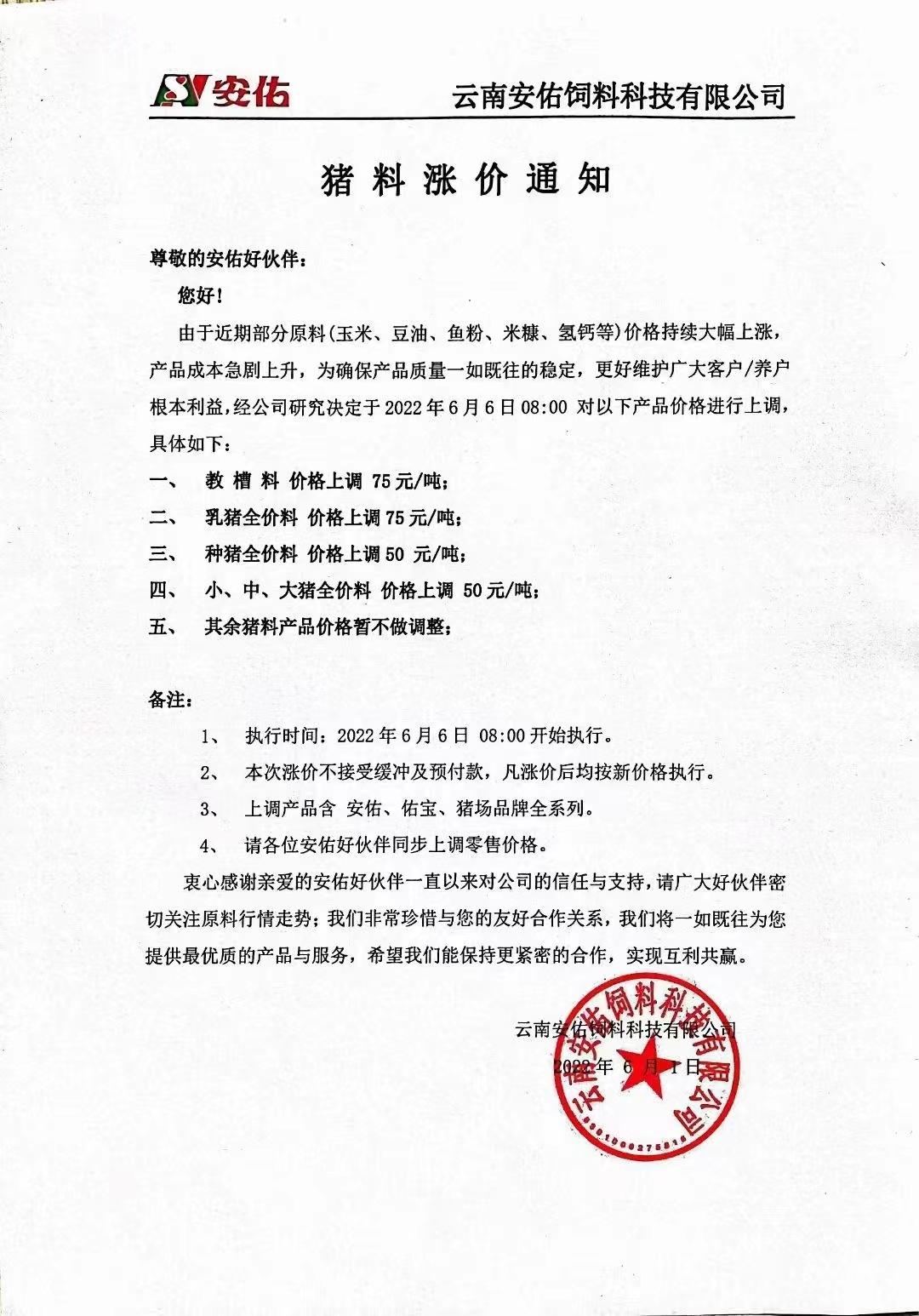 最高涨175元/吨！饲料涨价潮蔓延全国，新希望、大北农、海大、通威、特驱、安佑、金钱、漓源等纷纷宣布...