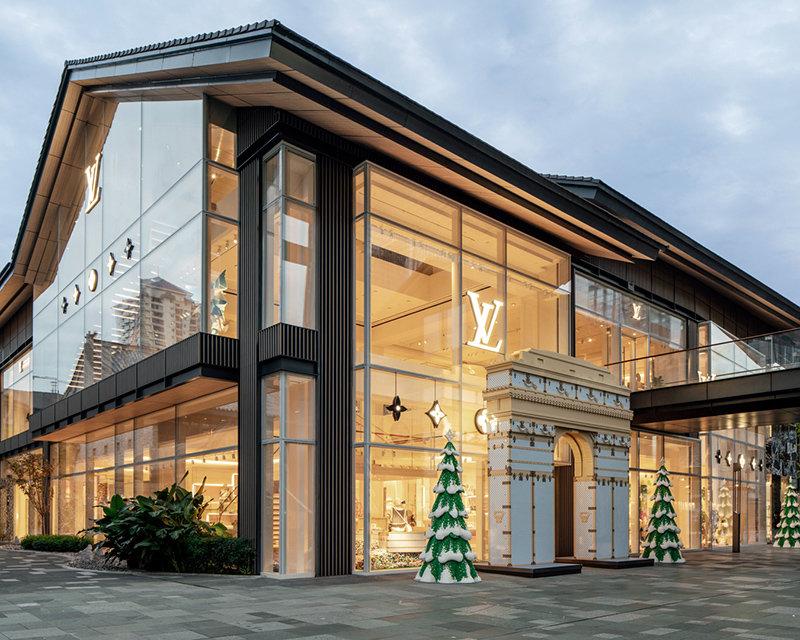 奢侈品秀场设计经典,奢侈品门店圣诞装扮