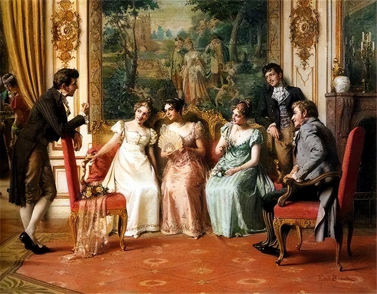 18世纪外国服装知识,18世纪欧洲贵族服装穿戴图