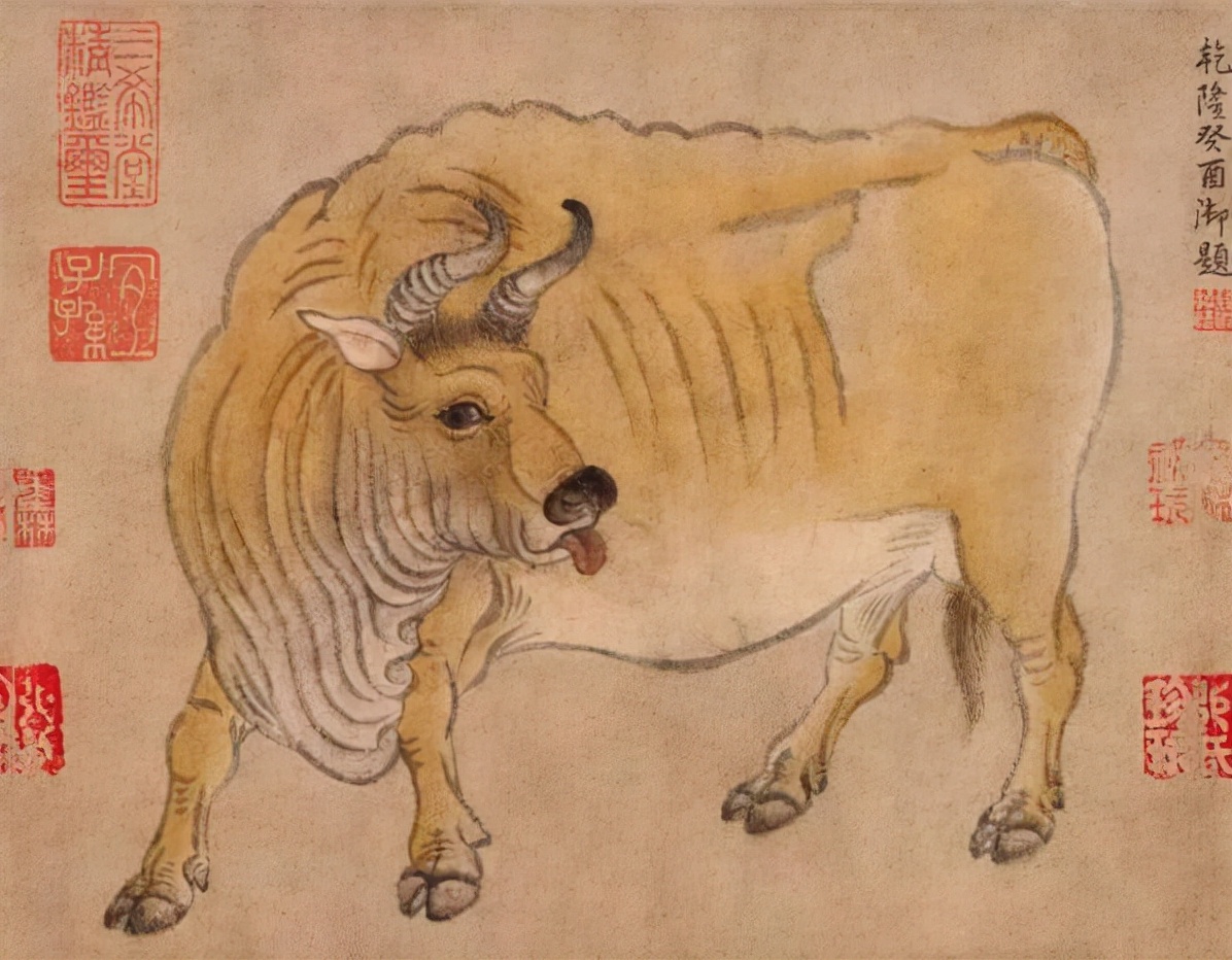 韩滉五牛图现存世有几幅,韩滉《五牛图》